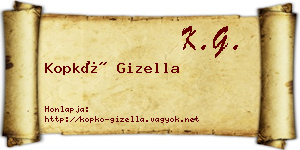 Kopkó Gizella névjegykártya